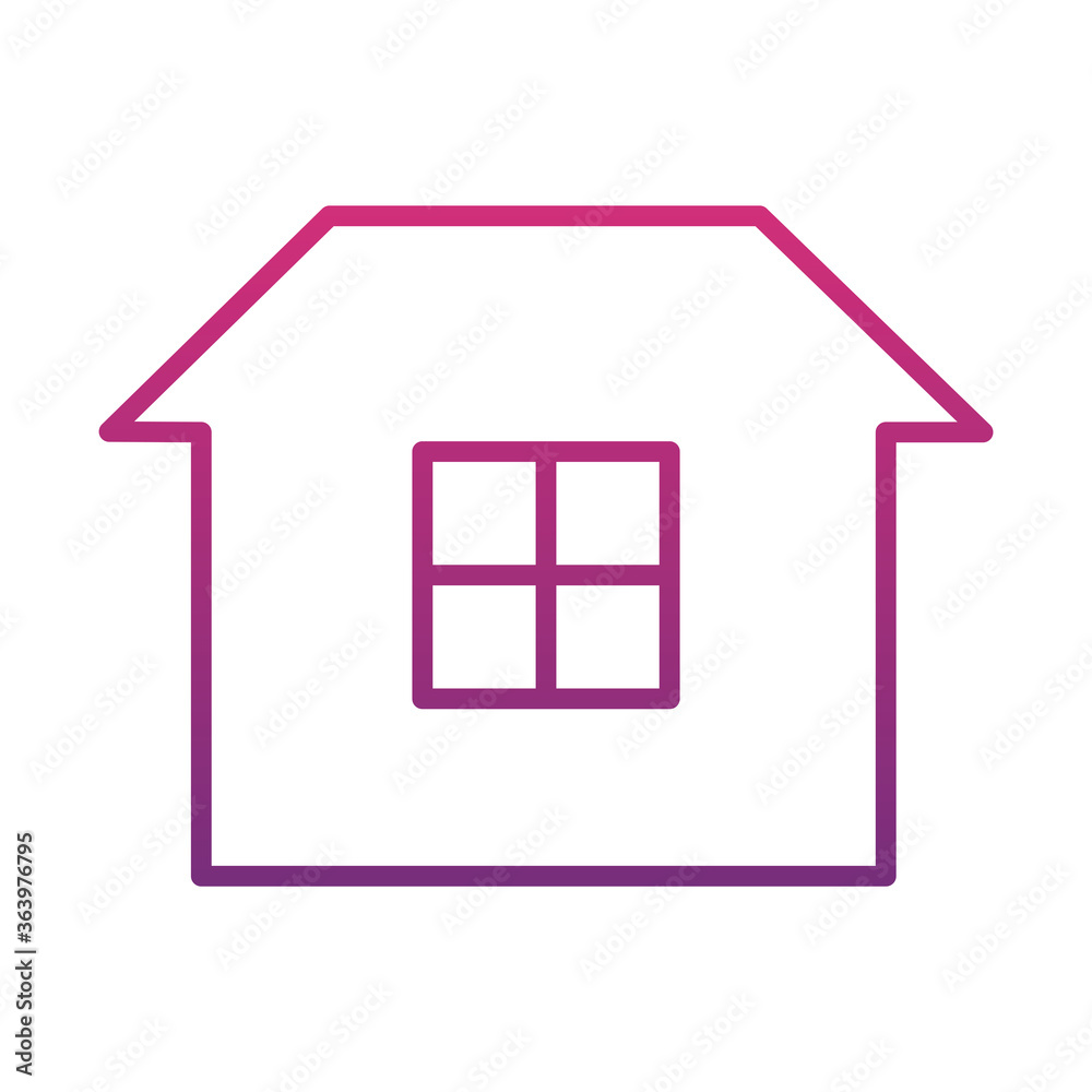 house with window shape icon, gradient style house with window shape icon, gradient style