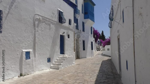 narrow street in Tunisia