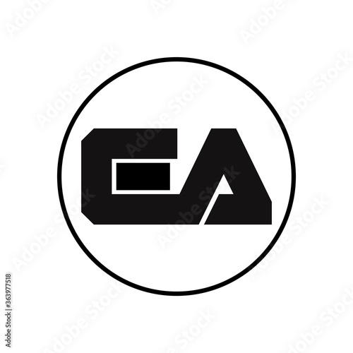 EA Letter Logo Design With Simple style © Robani