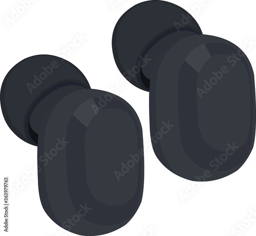 Vector illustration of portable headphones