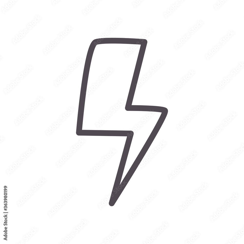 thunder line style icon vector design thunder line style icon vector design