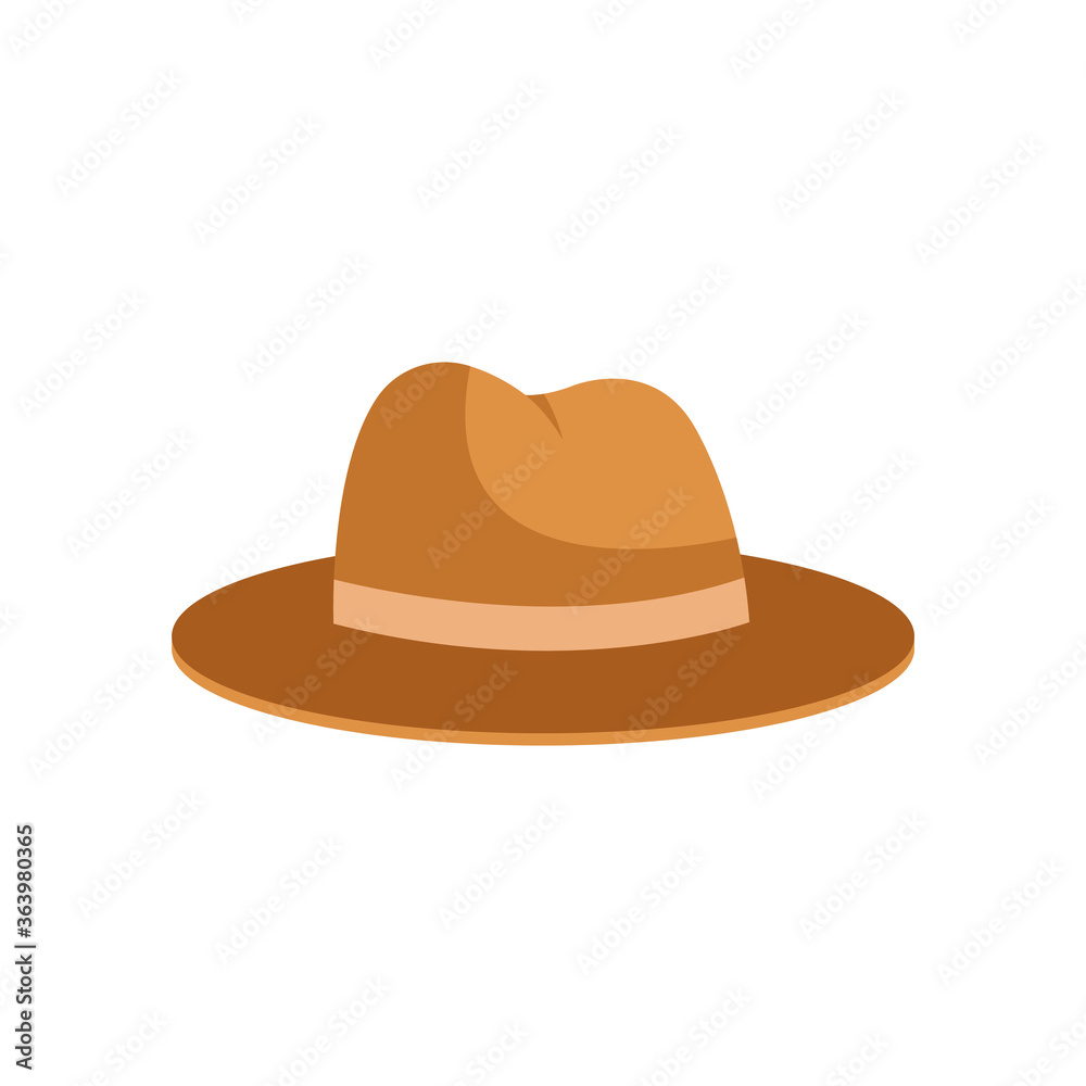 Hat vector illustration isolated on white background. Flat cartoon style Hat vector illustration isolated on white background. Flat cartoon style