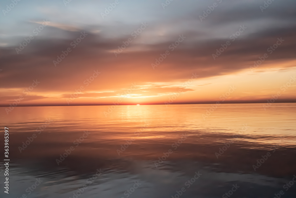 Sunrise over the water