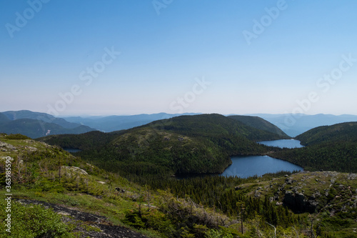 Altitude lakes at the top of the "mont des érables " (maple mountain) in Quebec