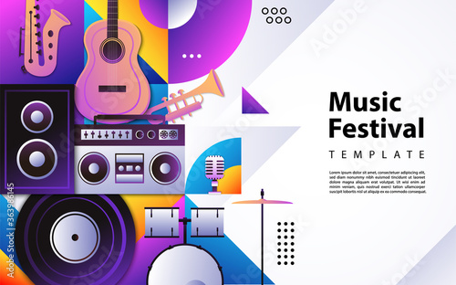 Creative modern background design based music theme style.