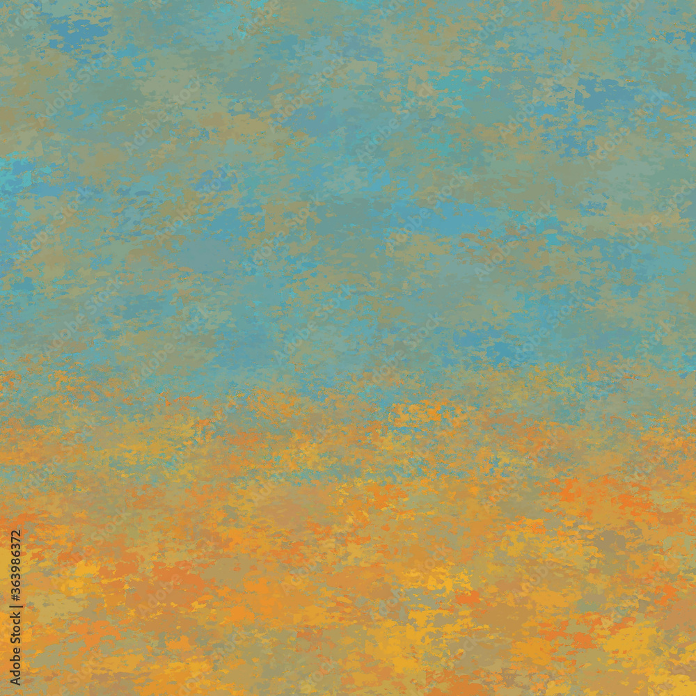 abstract colorful blue yellow orange gradient sunrise sunset paint texture background