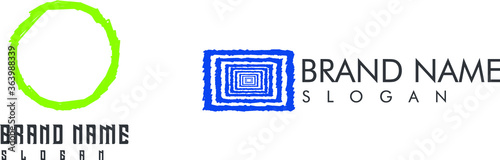 random navy blue and olive color logo