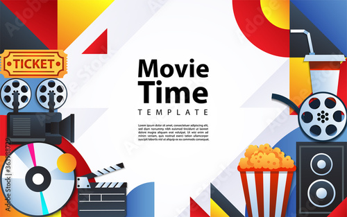 Creative modern background design based movie theme style.