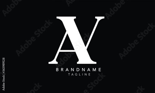 Alphabet letters Initials Monogram logo AV, VA, A and V