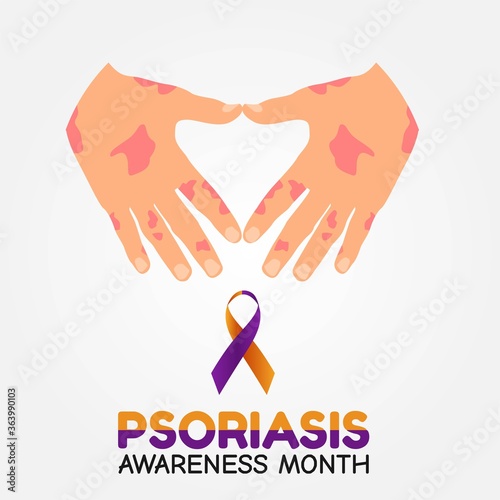 Psoriasis Awareness Month Vector Illustration