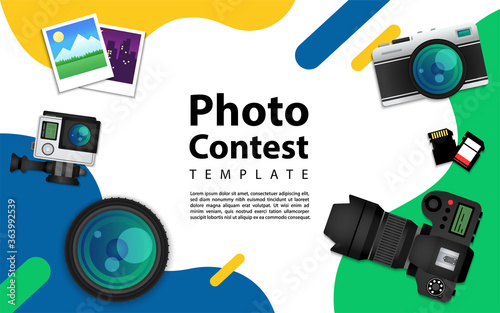 Creative modern background design based photography theme style.