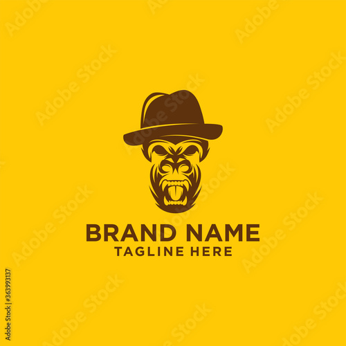 Creative logo design and Unique mascot of Gorilla.