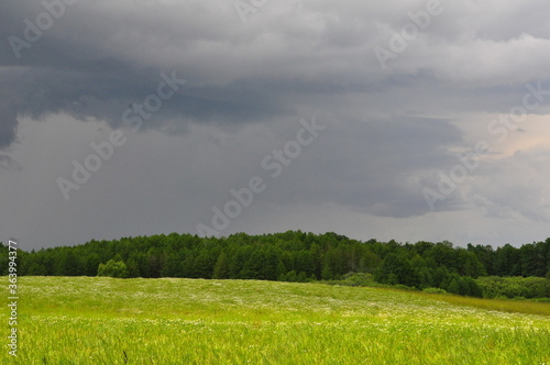 Polska - Mazury - Warmia. Krajobraz przed burzą. © Rafa