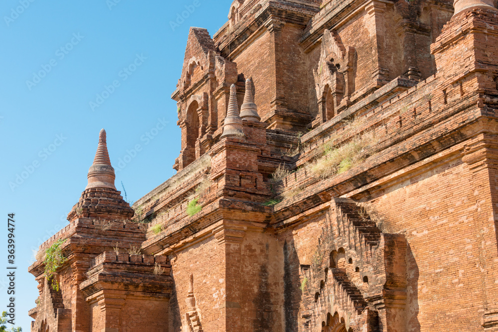 Bagan Archaeological Area and Monuments. a famous Buddhist ruins in Bagan, Mandalay Region, Myanmar.
