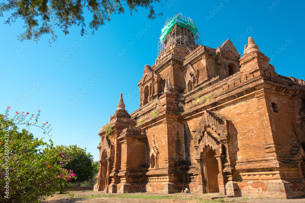 Bagan Archaeological Area and Monuments. a famous Buddhist ruins in Bagan, Mandalay Region, Myanmar.