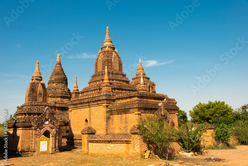 Bagan Archaeological Area and Monuments. a famous Buddhist ruins in Bagan  Mandalay Region  Myanmar.