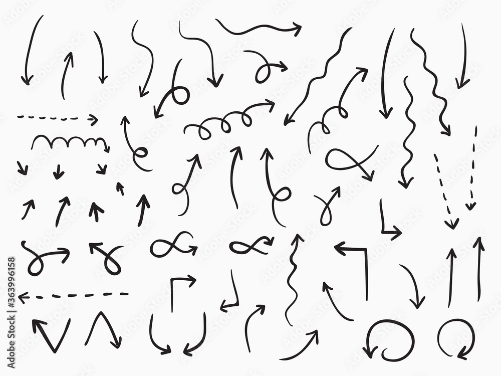 isolated hand drawn arrows symbol set flat icon vector design childish lines art isolated hand drawn arrows symbol set flat icon vector design childish lines art
