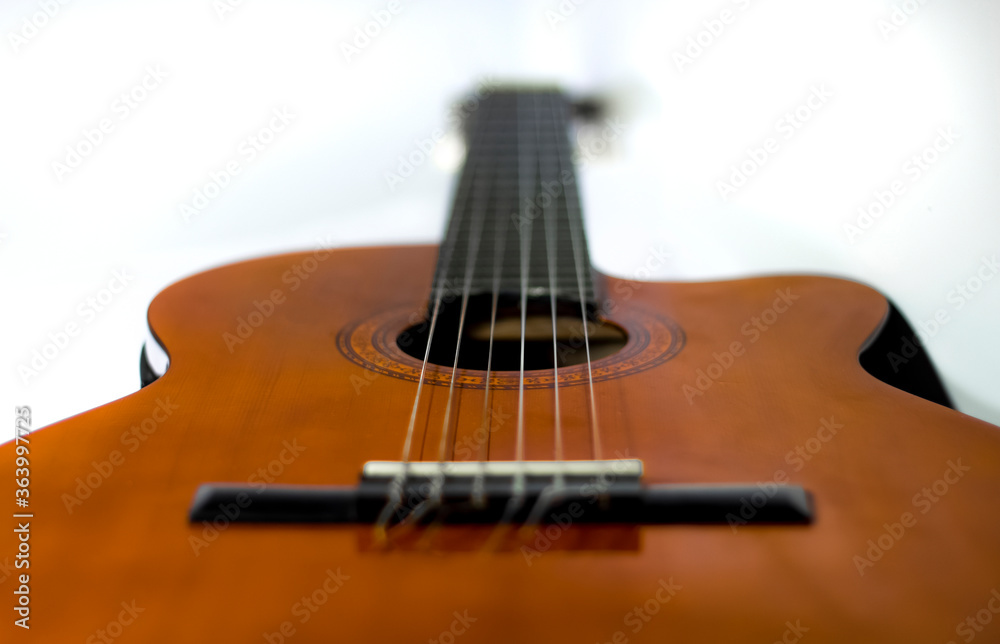 Fototapeta premium A 6 string Classic guitar / isolated white background