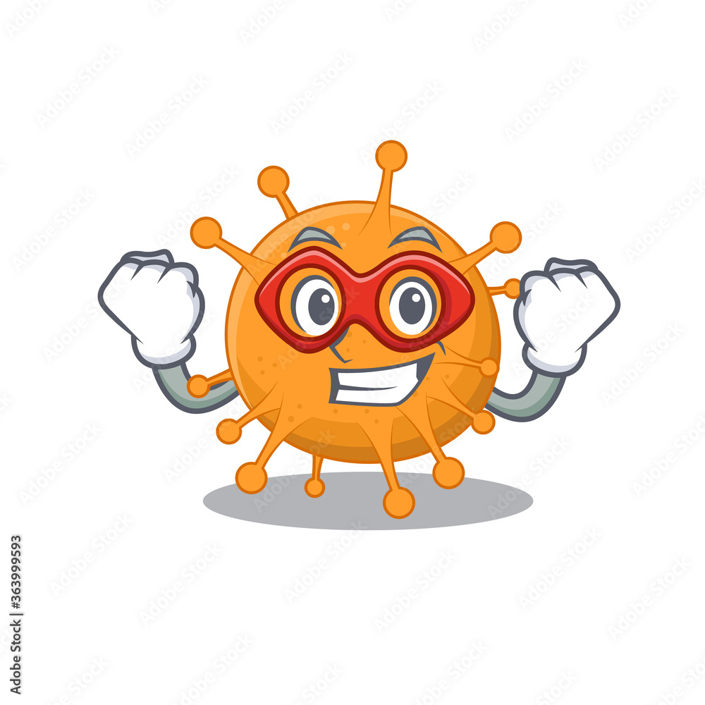 A cartoon drawing of anaplasma in a Super hero character A cartoon drawing of anaplasma in a Super hero character