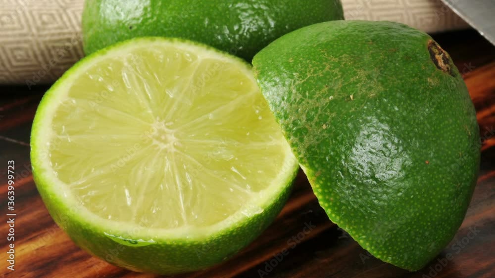 Closeup of a fresh sliced lime Closeup of a fresh sliced lime