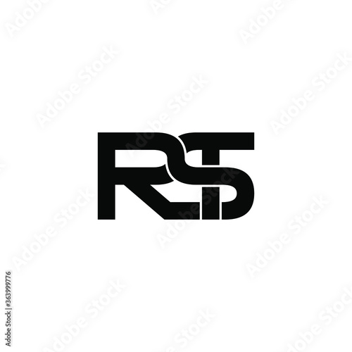 rst letter original monogram logo design