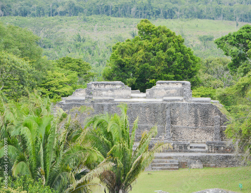 Xunantunich Archaeological Reserve. Historic ancient city ruins in Belize photo