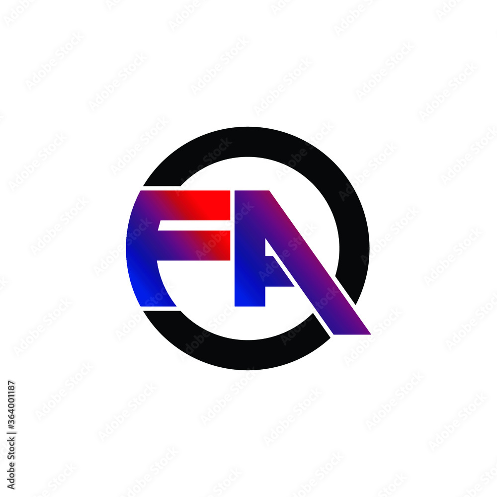 Letter FA logo icon design vector. monogram logo vector illustration Letter FA logo icon design vector. monogram logo vector illustration