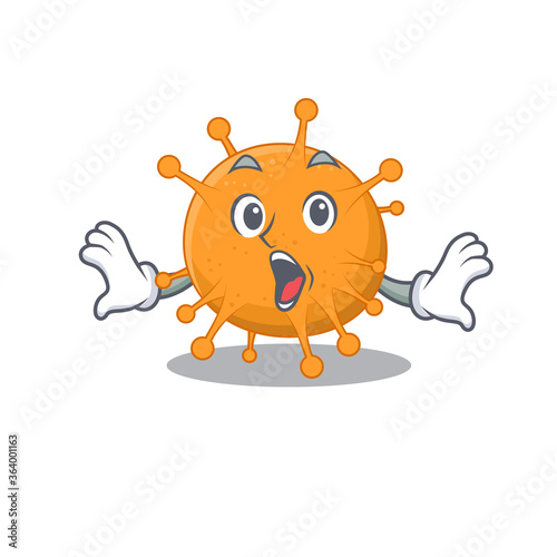 Anaplasma mascot design concept having a surprised gesture