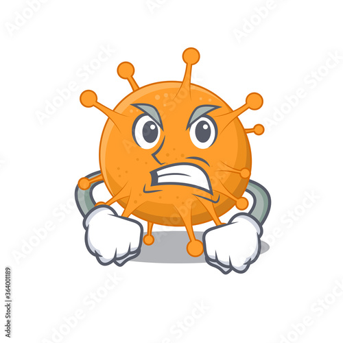 A cartoon picture of anaplasma showing an angry face