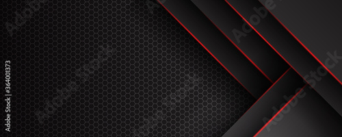 Abstract modern red black metal background gradient color. Red maroon and black gradient with stylish line and square decoration suit for presentation design.