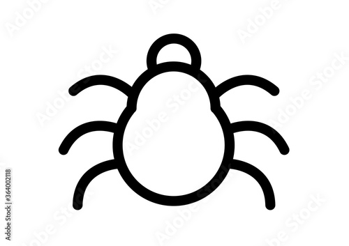 flea icon on white background / vector