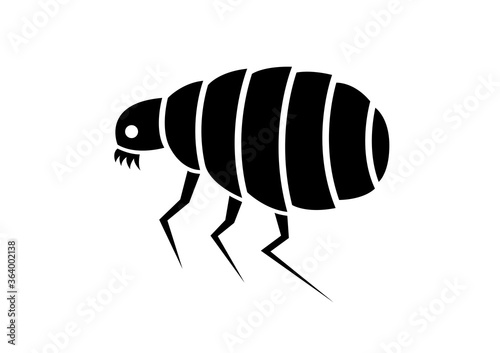 flea icon on white background / vector photo