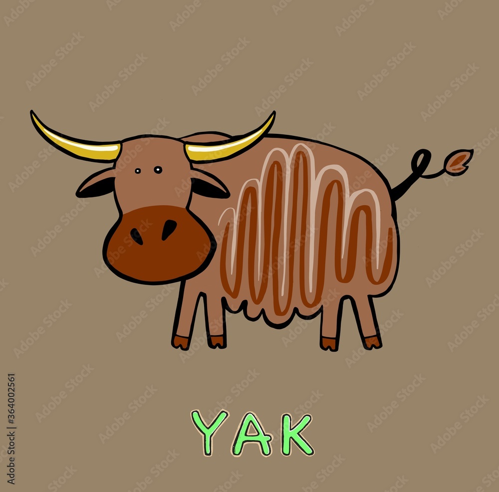 design Cute yak. small icon for stock. Vector illustration design Cute yak. small icon for stock. Vector illustration