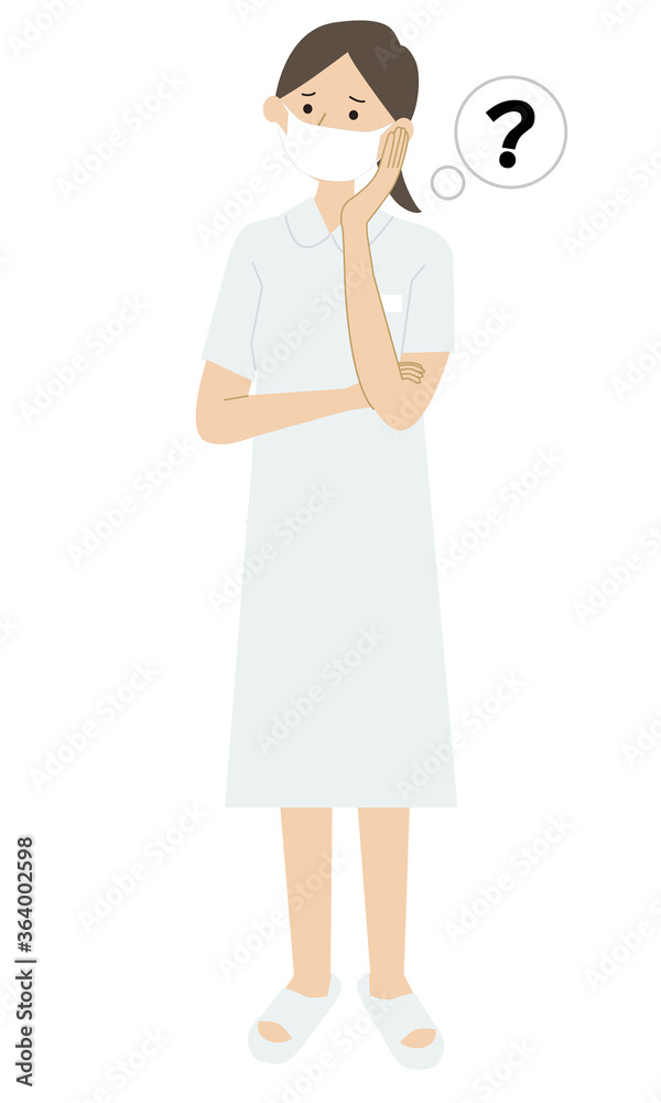 Illustration vector of a distressed nurse Illustration vector of a distressed nurse