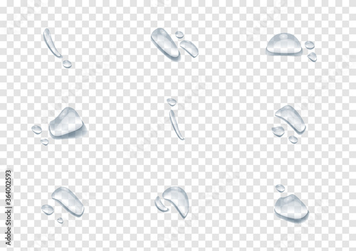 realistic water drop vectors isolated on transparency background ep37