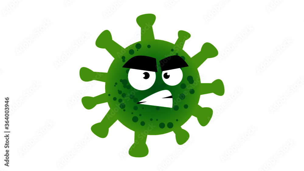 Vector cartoon of COVID 19 virus. Vector cartoon of COVID 19 virus.