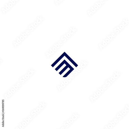 AM company linked letter logo creative 
