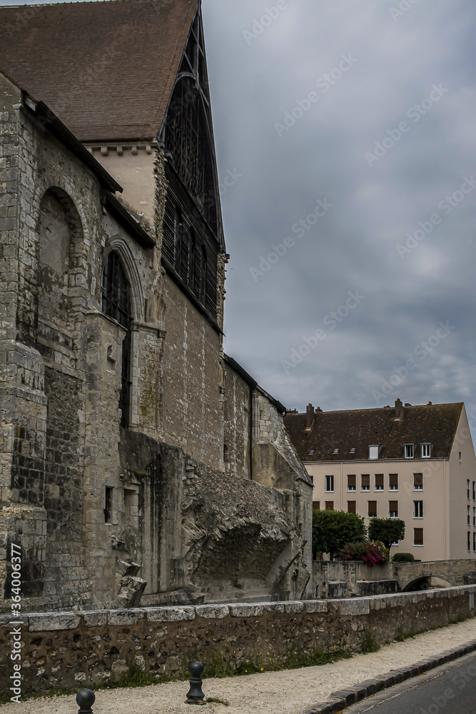 Old houses in the city of Chartres France