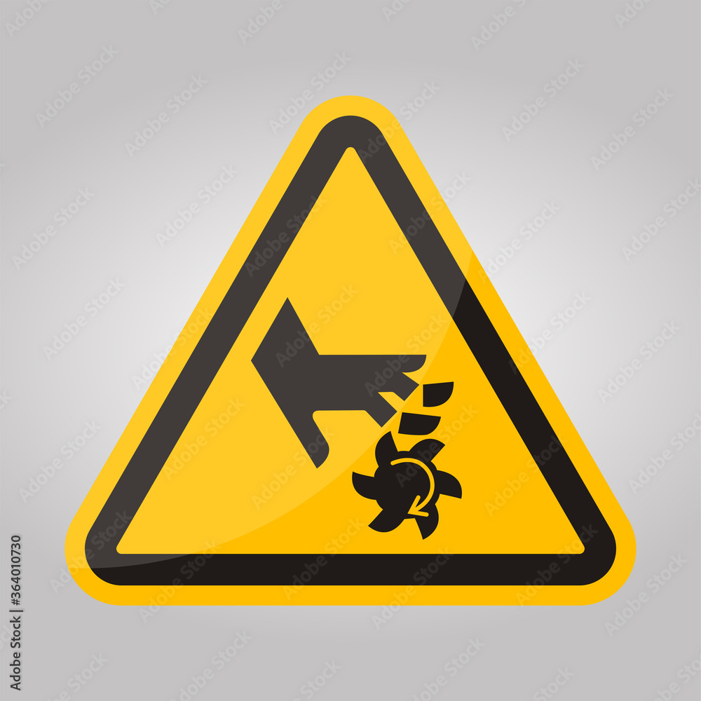 Cutting of Fingers Rotating Blade Symbol Sign, Vector Illustration, Isolate On White Background Label .EPS10 Cutting of Fingers Rotating Blade Symbol Sign, Vector Illustration, Isolate On White Background Label .EPS10
