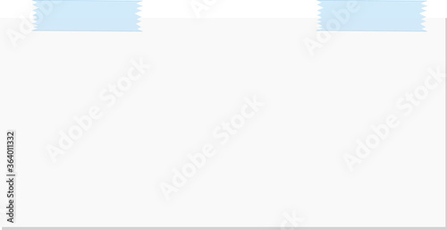 Blank cardboard note paper taped