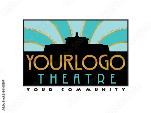 An Art Deco Style Marquee Logo for a Theatre Company or Theatre Building