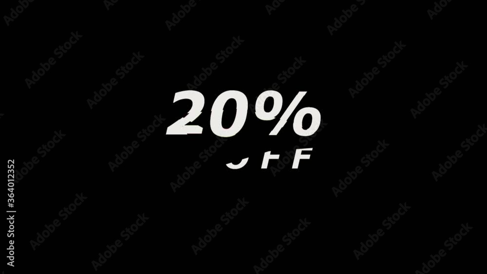 Sale promotion message with glitch effect animation for sale promotion advertising Sale promotion message with glitch effect animation for sale promotion advertising