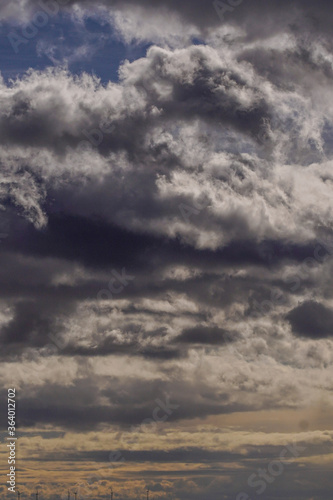 Clouds in Dramatic dark sky. Cloudy sky background.Spain