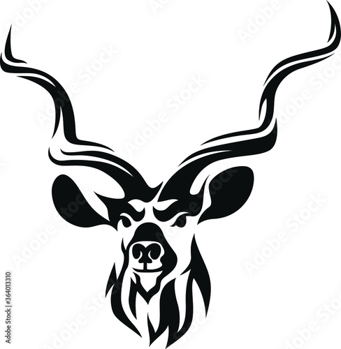 Abstract Design of Kudu Antelope with Smile photo