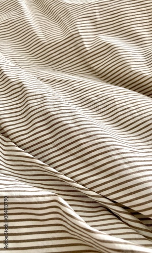 Wake up in a warm morning sunshine cozy sleep in the bed 