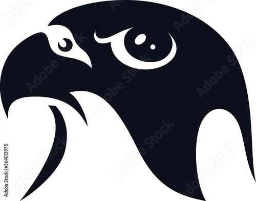 Simple Design of Peregrine Falcon Head Vector