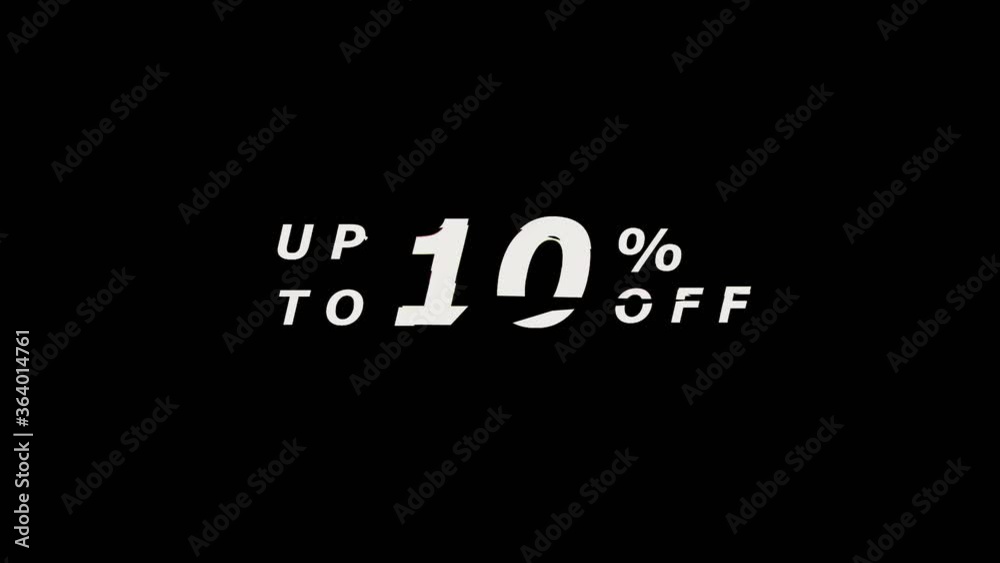 Sale promotion message with glitch effect animation for sale promotion advertising Sale promotion message with glitch effect animation for sale promotion advertising