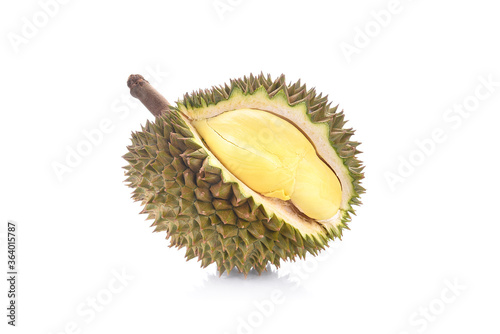 Durian seeds isolated on white background.