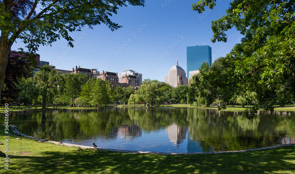 Boston park and river