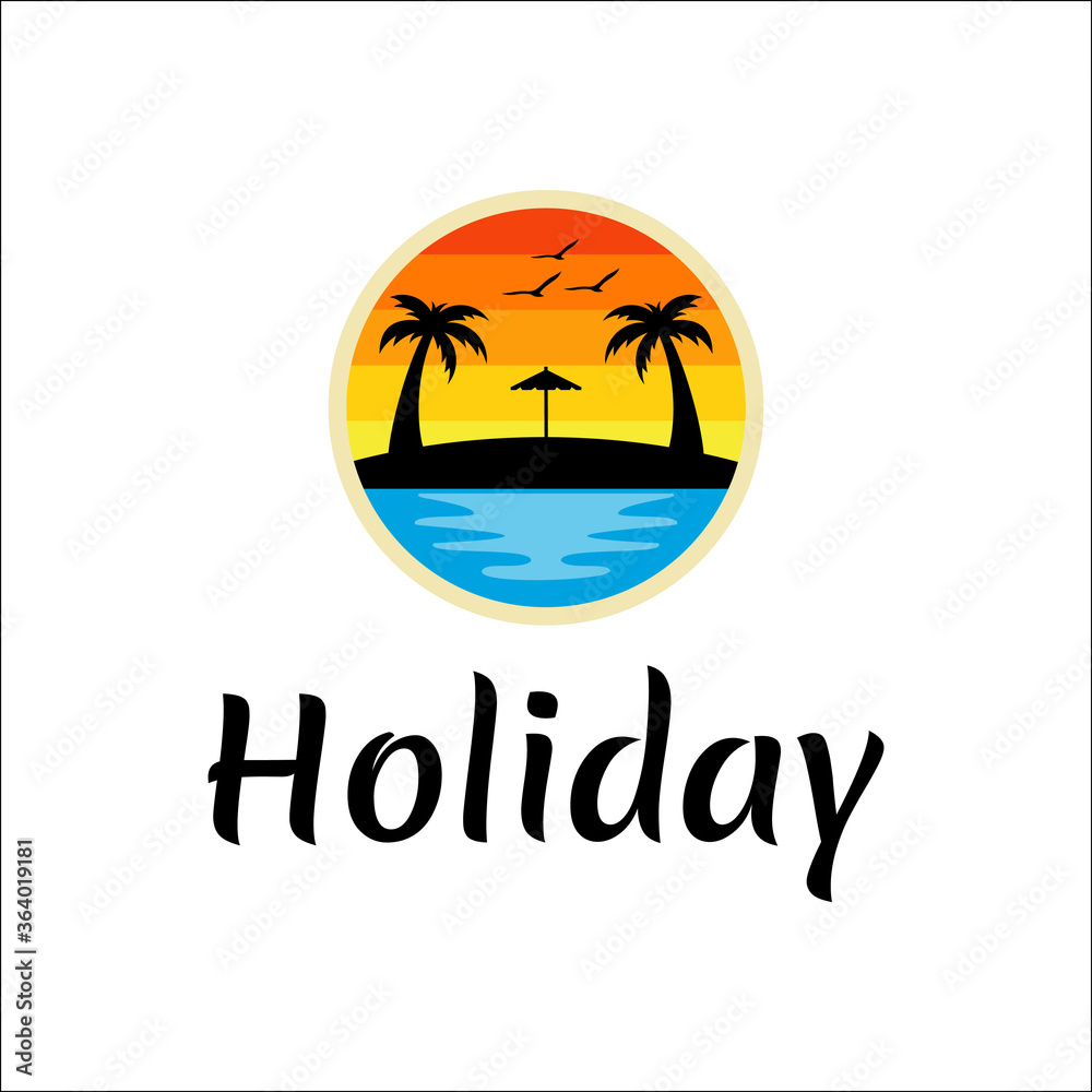 Holiday, Travel Logo Design Template